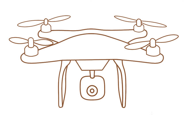 無人機簡筆畫詳細步驟